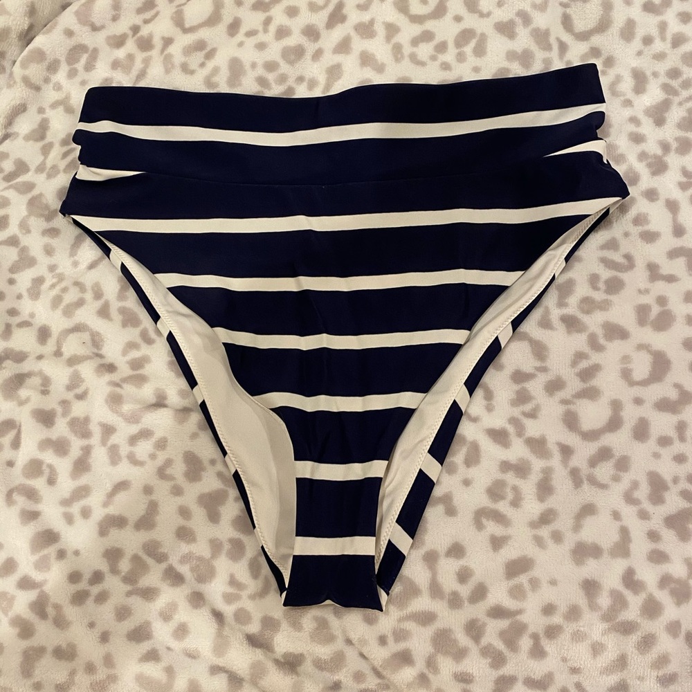 Aerie navy high waist bikini bottoms